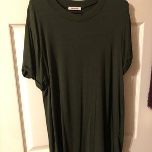 Forest Green Long Short Sleeve Top